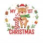 Baby My First Christmas PNG: holiday art (Digital Download)