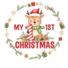 Baby My First Christmas PNG: holiday art (Digital Download)