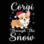 Corgi Through Snow PNG: Xmas Dog Art (Digital Download)