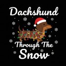 Dachshund Through Snow PNG: Xmas Dog Art (Digital Download)