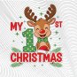 Baby My First Christmas PNG: holiday art (Digital Download)