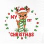 Baby My First Christmas PNG: holiday art (Digital Download)