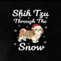Chih Tzu Through Snow PNG: Xmas Dog Art (Digital Download)