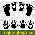 Baby Footprints SVG: baby Hands & feet File Svg handprints (Digital Download) Baby Footprints SVG: baby Hands & feet File Svg handprints (Digital Download)