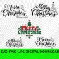 Merry Christmas Tree ,Christmas Tree Decor, Merry Christmas 3 SVG xmas gift svg, festive santa claus