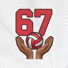 Funny Six Seven Volleyball 67 Meme Gen Alpha Slang 6-7 Viral Trend Hands gift volley fans & players