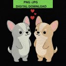 Chihuahua Valentine PNG Cute Chihuahua Dog Couple, Kawaii Puppy Love Download for Dog Lovers Chihuahua Valentine PNG Cute Chihuahua Dog Couple, Kawaii Puppy Love Download for Dog Lovers