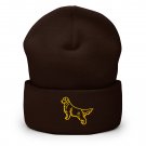 Beanie Hat Golden Retriever Dog Lover’s Embroidered Beanie for Stylish Golden Retriever Moms