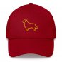 Golden Retriever Line Art Baseball Cap Minimalist Dog Hat, Embroidered Adjustable Gift Moms & Dads