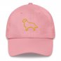 Golden Retriever Line Art Baseball Cap Minimalist Dog Hat, Embroidered Adjustable Gift Moms & Dads