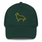 Golden Retriever Line Art Baseball Cap Minimalist Dog Hat, Embroidered Adjustable Gift Moms & Dads