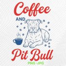 Funny Pitbull Coffee Club Coffee and Pitbull Dog Pet Lover Design PNG: pitbull coffee lover png