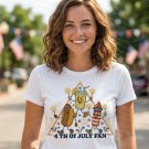 Funny Fourth Of July Hotdog Patriotic Fireworks BBQ Humor American Independence Day PNG File.
