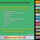 Gold bearing scrap electronic scrap Identifying and recovering