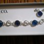 Liz & Co blue bracelet earrings set jewelry NEW NIB