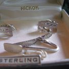 SALE** Vintage Hickok Sterling Cufflinks and Tie Clip in Original Box