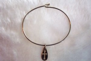 James Avery Sterling Hook On Bracelet- Open Cross Charm Retired
