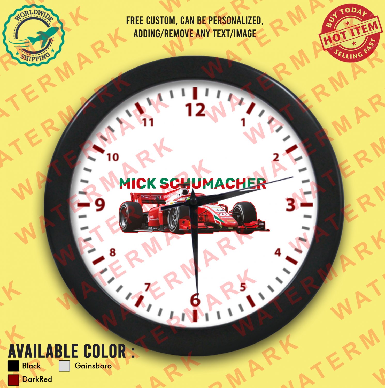 4 MICK SCHUMACHER Wall Clocks