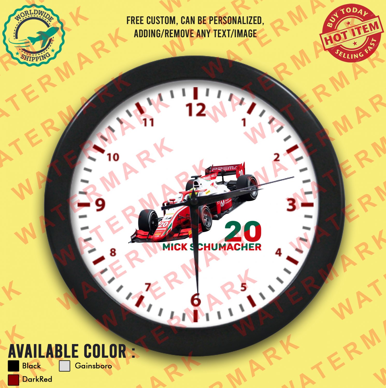 5 MICK SCHUMACHER Wall Clocks