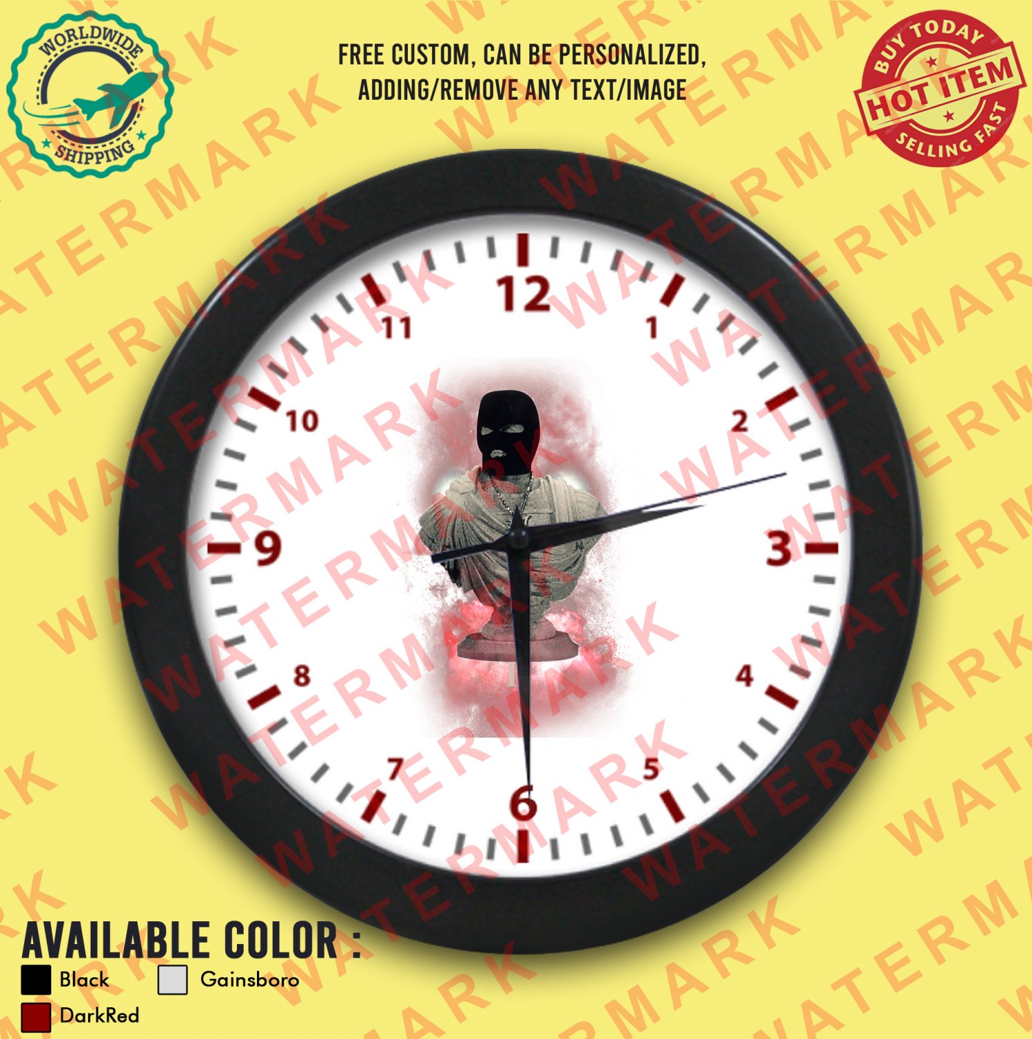 1 HEADIE ONE Wall Clocks