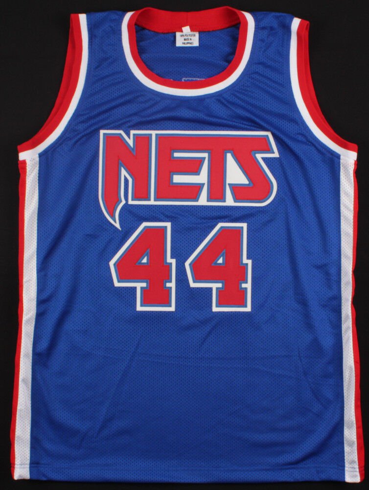 Derrick Coleman Signed Nets Jersey JSA COA NBA Rookie Of The Year 1991 