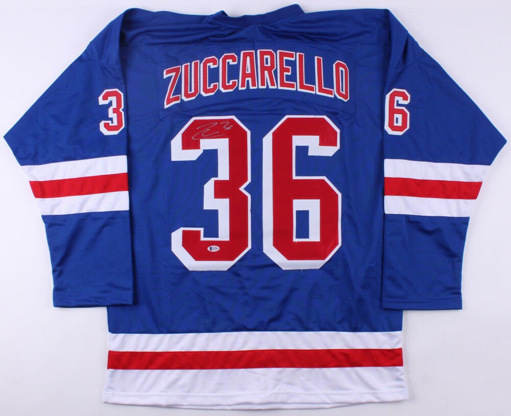 Mats Zuccarello Signed Rangers Jersey (Beckett COA) Playing career 2004