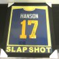 HANSON BROTHERS AUTHENTIC AUTOGRAPHED FRAMED AND MATTED JERSEY