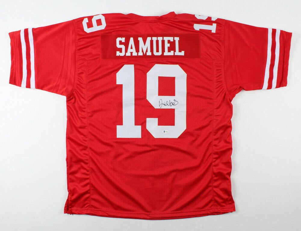 Deebo Samuel Signed 49ers Red Jersey Beckett Coa San Francisco Wide Receiver 