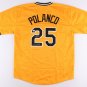 Gregory Polanco Signed Pittsburgh Pirates Yellow Jersey (TSE COA) El Coffee