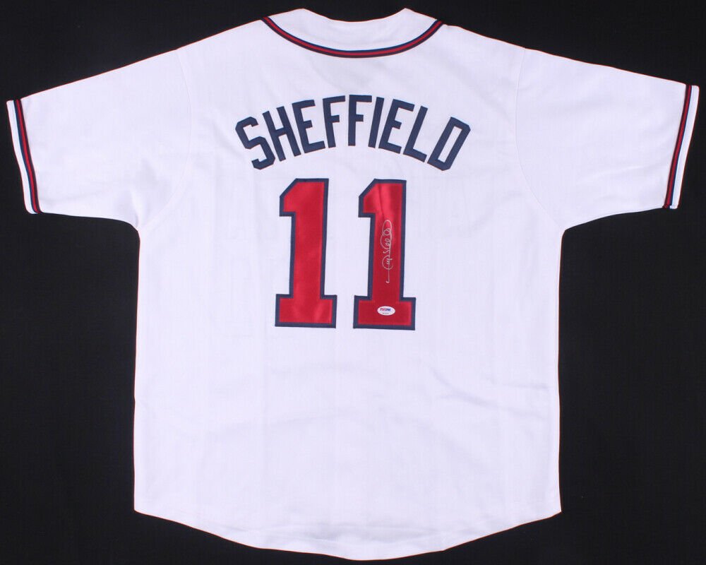 Gary Sheffield Signed Atlanta Braves Jersey (PSA) 500 Home Run Club