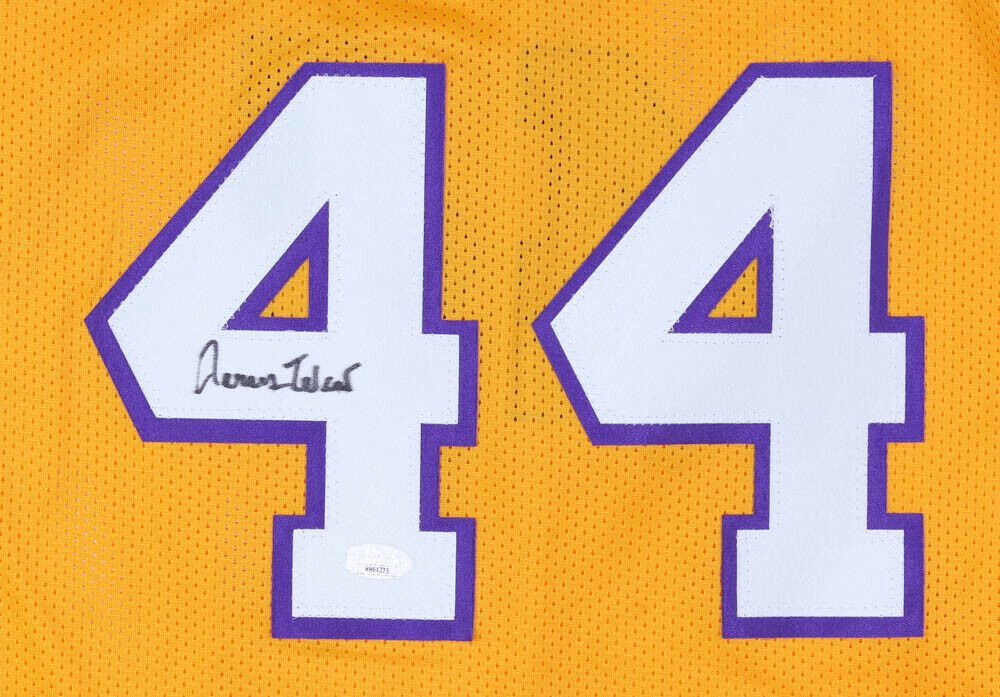 Maillot Basket Rétro Jerry West, Los Angeles, Signé, Authentifié JSA, Taille XL