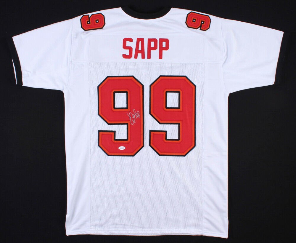 Warren Sapp Signed Buccaneers White Home Jersey (JSA COA) 7xPro Bowl ...