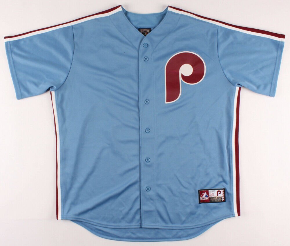 Steve Carlton Signed Philadelphia Phillies Blue Majestic MLB Jersey ...