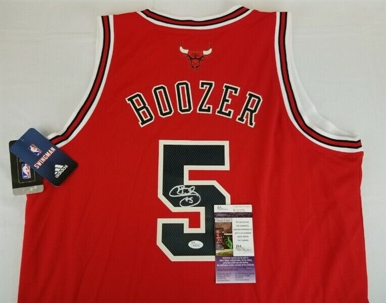 Carlos Boozer Signed Chicago Bulls Adidas NBA Swingman Jersey (JSA COA)