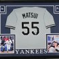 Hideki Matsui Signed New York Yankees 35x43 Custom Framed Jersey (JSA COA)