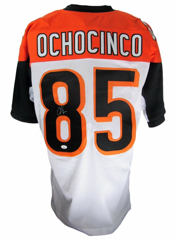 FRAMED Autographed/Signed CHAD OCHOCINCO Johnson 33x42 Orange Jersey Jsa Coa