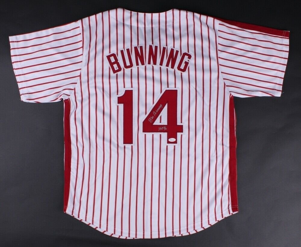 Jim Bunning Signed Philadelphia Phillies Jersey (JSA) Perfecto Fathers ...