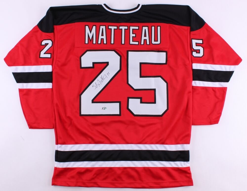 Stefan Matteau Signed New Jersey Devils Jersey (First Class Autographs COA)
