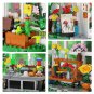 Garden Flower House Model Building Bricks Toy MOC Blocks Set Gift with LED Light