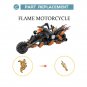 BuildMoc Iconic Motorcycle Model with Flames 111 Pieces from Movie Series