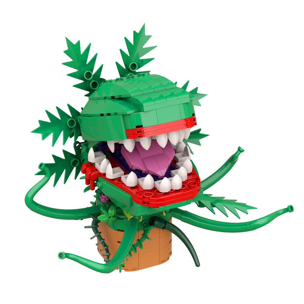 BuildMoc Scary Flower Horror Flower Weird Plant Botanical Bouquet 303 ...