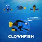 BuildMoc Clownfish Model with Clear Stand 148 Pieces Building Toys for Kids