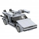 BuildMoc Car D-elo-r-e-an in minifig scale from Movie 211 Bricks