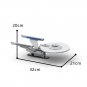 BuildMoc Enterprise-A Spaceship Model with Display Stand 716 Pieces Building Kit