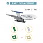 BuildMoc Enterprise-A Spaceship Model with Display Stand 716 Pieces Building Kit
