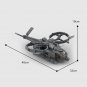 BuildMoc RDA Helicopter / Human Rotorwing General Utility Aircraft 931 Pieces