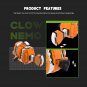 BuildMoc Clownfish Model with Stand 165 Pieces Building Toys from Animated Film