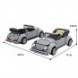 BuildMoc 7.9" Cabriolet Convertible like a Bug 8-wide Scale Model 344 Pieces
