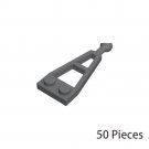50 PCS Dark Gray Part 2508 Plate 1x2x4 w. Ball Building Pieces Bulk Lot