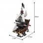 Sky Pirates Skeleton Ship Flying Pirate Ship with Display Stand 662 Pieces